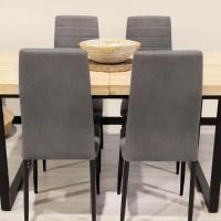 Home Pack 6 sillas, Sillas Comedor,, Tejido Gris y Patas Blancas, Modelo Yuri, Medidas: 44 cm Ancho x 42 cm Largo x 96 cm Alto - details 16