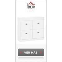 Organizador de Zapatos de Estilo Negro Zapatero Estrecho de 2 Puertas con Estantes Ajustables para 12 Pares de Zapatos Tamaño 83x30x90 cm Muebles y Organización - details 10