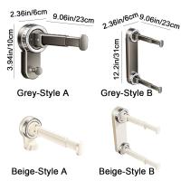 Colgador de ropa con ventosa sin perforaciones, tendedero de ropa extensible montado en la pared, estante colgante de plástico plegable para balcón - details 0