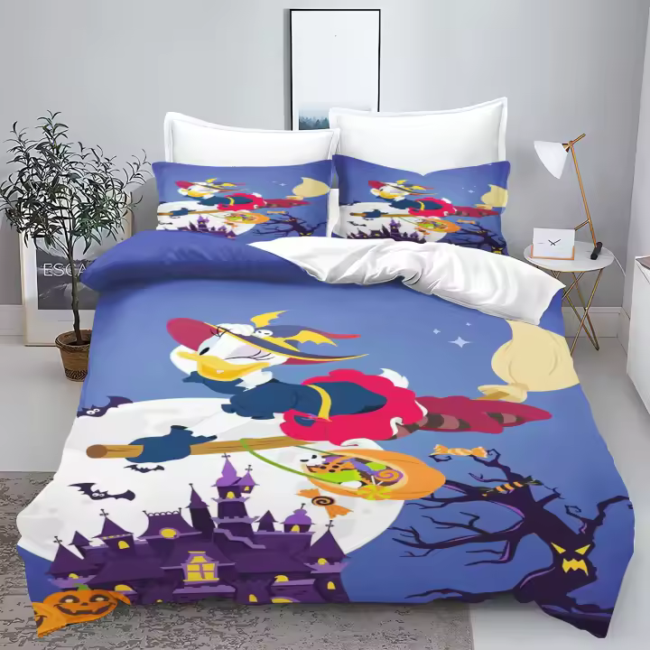 Conjunto de Ropa de Cama de Duck Duck Tamaño Twin Diseño de Dibujos Animados - 1