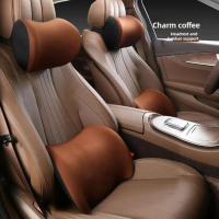 Almohada de cuello ergonómica viscoelástica Almohadilla de apoyo lumbar ajustable para asientos de coche y oficina Accesorios de asiento de larga distancia - details 16