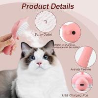 Cepillo eléctrico inteligente para el cuidado de mascotas con spray: herramienta de masaje, limpieza de baños y eliminación de pelo 3 en 1 para perros, removedor de pelo suelto sin dolor y refrescante de capa - details 1
