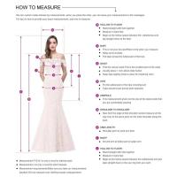 Vestidos de noche Escote redondo en gasa, elegantes apliques de tul de media manga para fiesta formal, hasta el suelo, sin espalda con - details 0