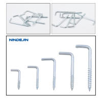 Ganchos de Tornillo en Forma de L NINDEJIN Acero Plateado Autoperforante Ideal para Colgar Ropa - details 6