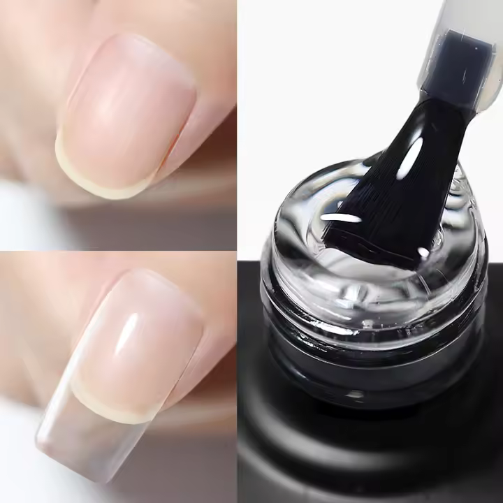 Parkson-esmalte de Gel Base de goma Rosa lechoso, barniz de uñas semipermanente, Gel UV LED translúcido, 12ml - 1