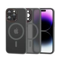 Funda de Teléfono Magnética Profesional MagSafe de Carcasa Dura a Prueba de Golpes para iPhone 14 12 13 15 Pro Max/Plus Carga Inalámbrica Mate Semi-Transparente Anti-choque - details 4