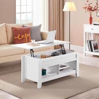 Mesa de Café de Madera Elevable Diseño Moderno para Sala Tamaño 104,5 x 49,5 x (49-61,5) cm Gris - details 19
