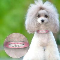 perro personalizado cuero PU, Collar de cachorro personalizado, collares mascotas grabados gratis para perros pequeños, medianos - details 7