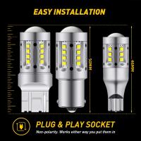 Luz de Reversa LED para Coche LUCKZHE 2PCS Lámpara Trasera de Soporte T15 W16W 1156 BA15S P21W W21W 7440 Accesorios de Canbus de Respeto - details 0