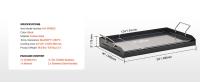 SucceBuy Plancha de acero al carbono, placa rectangular plana de 24 x 16 pulgadas, plancha de gas para barbacoa, teppanyaki, utensilios de cocina portátiles con mango, ideal para acampar y asar - details 1