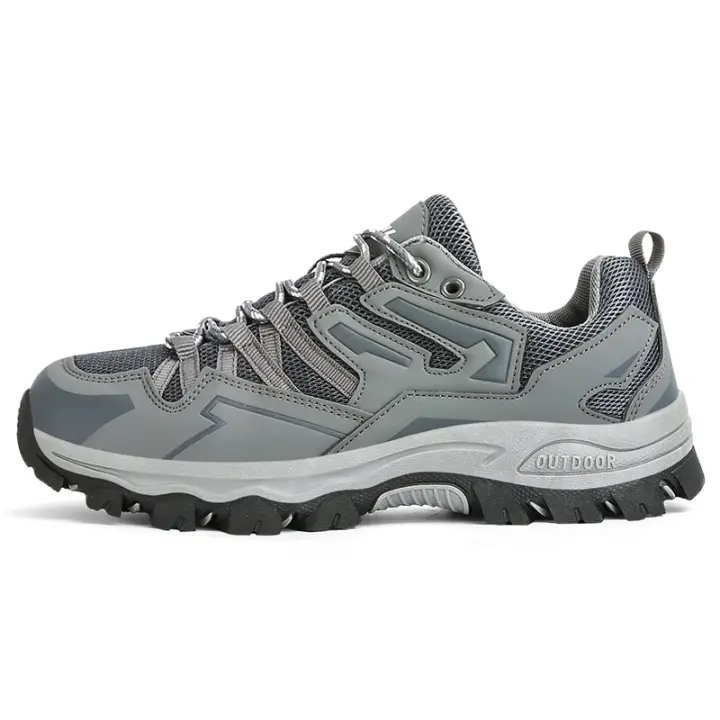 Zapatos de senderismo impermeables para hombre, zapatos de senderismo de cuero de caña baja para senderismo al aire libre, acampar y caminar - 1