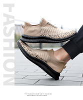 Zapatos para correr para hombre, zapatillas de deporte con calcetines tejidos, zapatos planos sin cordones para primavera y verano, mocasines de talla grande para hombre, zapatos planos deportivos de tenis - details 22