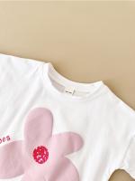Ropa de bebé de verano Flor Sol Estampado de manga corta Pantalones cortos deportivos de color sólido Conjunto infantil - details 5