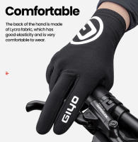 GIYO-guantes cálidos de invierno para ciclismo, manoplas gruesas largas de dedo completo, pantalla táctil, SBR, a prueba de golpes, para bicicleta de Palma - details 5