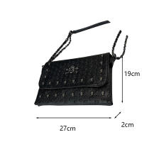 Bolso de mensajero con remaches de marca Vintage para mujer, bandolera cruzada de hombro, bolso Punk con Calavera, bolsos con solapa para mujer - details 19