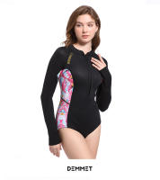 Bikini de neopreno de 1,5 MM/3MM para mujer, traje de buceo y medias de manga larga, traje de buceo a prueba de Sol para surf y esnórquel - details 9