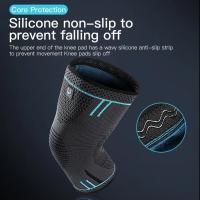 Rodilleras deportivas de alta elasticidad, soporte para codo, rodilleras transpirables, cómodas compresión, soporte deportivo para Fitness, 1 par - details 5