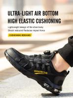 Zapatos De Seguridad Para Hombre Con Botones Giratorios Y Punta De Acero Indestructibles Antipinchazos Y Con Almohadilla De Aire Botas De Trabajo Con Suela De Goma Material De Tela Y Algodón - details 14
