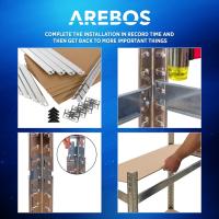 Juego de 3 estanterías para cargas pesadas |   Combinación de estanterías esquineras |   Capacidad de carga de hasta 875 kg |   Montaje mediante sistema de enchufe |   Construcción robusta - details 12