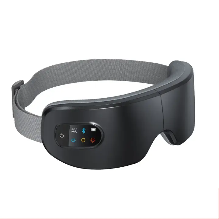 Masajeador de ojos con calefacción, máscara de ojos inteligente con música, Bluetooth, vibración para relajarse, reducir la tensión ocular, mejorar el sueño - 1