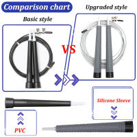Silicone Handle Jump Rope Fitness PVC Sports Steel Wire Skipping Ropes Crossfit Adjustable Exercise Workout Skipping Equipment - details 1