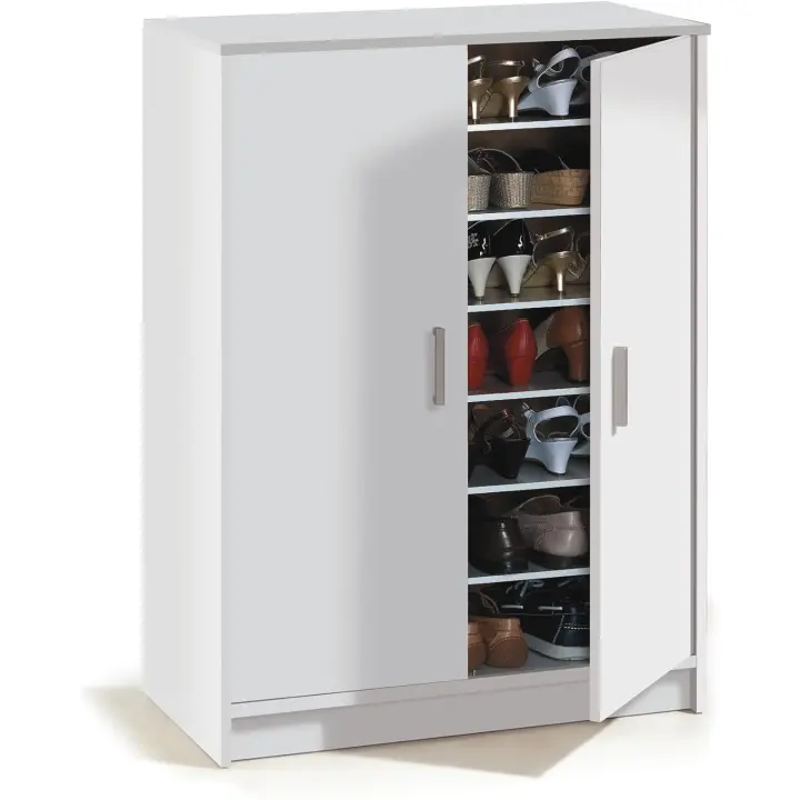 Mueble Zapatero de Dos Puertas Mueble Ayudante de Almacenamiento de Modelo Básico Ancho - 1