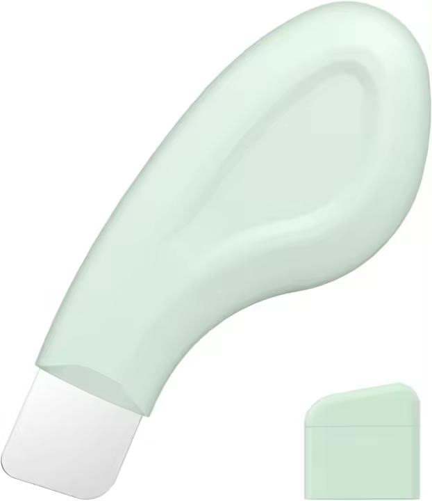 Herramienta para eliminar puntos negros, raspador facial de silicona para limpieza profunda, espátula facial para limpiar la piel, removedor de puntos negros de nariz, herramienta para el cuidado de la piel para hombres y mujeres (Beige) - 1