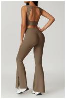 Ropa interior deportiva con espalda cepillada para mujer, sujetador de Yoga antigolpes, camisetas sin mangas transpirables de secado rápido para correr, entrenamiento, ocio y Fitness - details 10