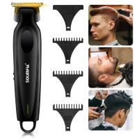 Solimpia Afeitadora eléctrica para hombres Recortadora de barba profesional Maquinilla de afeitar inalámbrica Recortadora de vello corporal Máquina de afeitar de vello facial recargable por USB para barbería HT-6267 - details 3