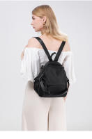 Mochila negra para mujer, bolsas de viaje impermeables para mujer, tela Oxford, bolso pequeño y bonito para niña, mochila informal de moda con estilo coreano - details 15