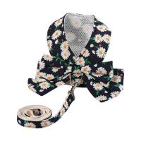 Traje de arnés para mascotas transpirable con corda Estilo lazo de flor - details 8