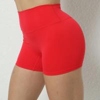 Pantalones cortos deportivos con realce para mujer, ropa deportiva de Yoga para gimnasio, color marrón, rojo, blanco y azul marino, 2024 - details 12