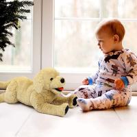 Peluche Perro Golden Retriever 70cm, Peluches Grandes Tacto Suave, Seguro y Cómodo Juguete Mejor para Niños, Chicos, - details 4