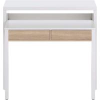 Mesa Estudio Extensible Consola Color Blanco Artik y Roble Canadiense Medidas: 985 cm (Largo) x 3670 cm (Fondo) x 875 cm (Alto) - details 1