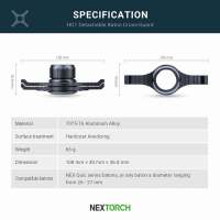 Bastón Desmontable Nextorch HG1 con Guardabarros Libremente Rotable 360° de Aleación de Aluminio Aérea 2m Antidrop Design Removeable sin Herramientas - details 8