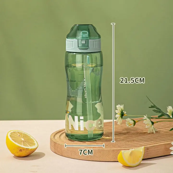 Plástico con pajitas, tazas deportivas portátiles para té y café, utensilios de cocina para niños, botellas de agua escolares - 1