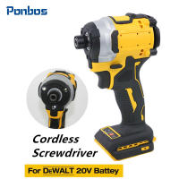 Llave de trinquete hexagonal eléctrica Ponbos sin cable y sin broca 1/4" Herramienta de reparación de taladro de impacto para batería de 18V - details 0