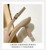 Zapatos individuales vacíos con tacón fino francés versión coreana temperamento arco tacón alto zapatos individuales zapatos de mujer - details 4