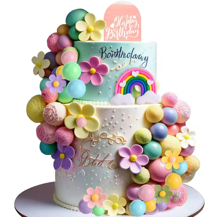 35 adornos para tarta con diseño de margaritas y flores. - 1