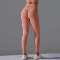 Hamidou-Pantalones deportivos de Yoga para mujer, mallas de cintura alta y caderas ajustadas, glúteos de melocotón, pantalones de Yoga desnudos de cintura alta - details 46