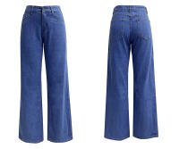 Pantalones vaqueros elásticos lavados para mujer, jeans de pierna recta, moda - details 1