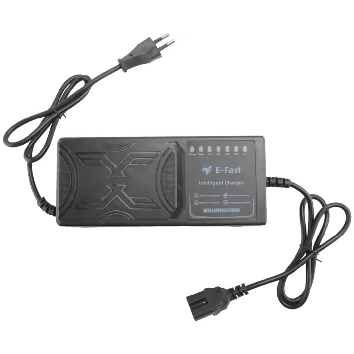 Cargador de vehículo eléctrico de 60V y 20Ah, pantalla de alimentación de 7 luces, protección contra fugas de corriente/pulso completo, enchufe de la UE - 1