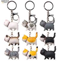 Llavero con colgante de gato para mujer y niño, joyería creativa, accesorios para regalos, bolso de coche - details 3