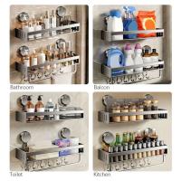 Estante de baño con ventosa de acero al carbono, estante de almacenamiento para ducha con montaje en pared sin perforaciones, soporte de carga fuerte de gran capacidad - details 10