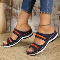 Women Wedge Slide Sandals Open Toe Slip On Arch Support Shoes Casual Outdoor Slides - details 7