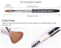 Pincel de Uñas KADS Kolinsky Sable Acrylic para Diseño de Arte de Uñas Herramienta de Manicura Seguro para Uso Profesional y Doméstico - details 11