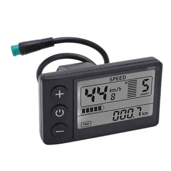 Impermeable LCD Pantalla Para Patinete Eléctrico, Panel Controlador S866, 24V, 36V, 48V, 60V, 5 Pines - 1