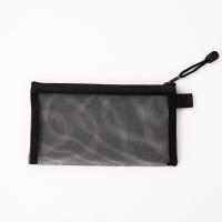 Estuche para lápices con cremallera transparente de nailon, bolsa de papelería transparente de Color sólido, bolsa de maquillaje, Estuche De Viaje, bolsa de almacenamiento de cosméticos de malla - details 0