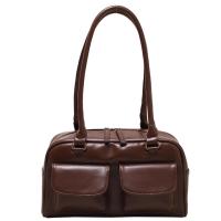 Bolso de mano de moda informal de cuero de PU vintage con diseño de doble bolsillo para mujer - details 28
