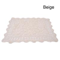 Mantel pequeño decorativo de ganchillo de campo blanco Beige, decoración de cafetería, algodón, color cálido, nuevo - details 8